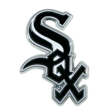 Logo Brands Chicago White Sox Embossed Color Auto Emblem