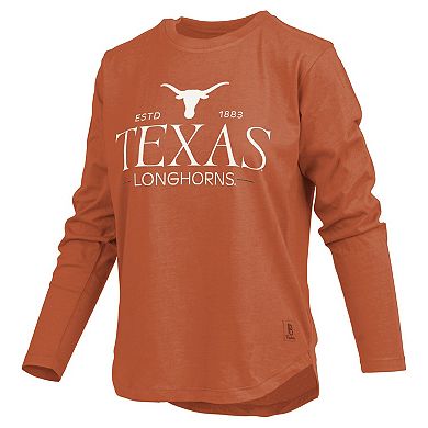 Women's Pressbox Texas Orange Texas Longhorns Silveron Long Sleeve T-Shirt