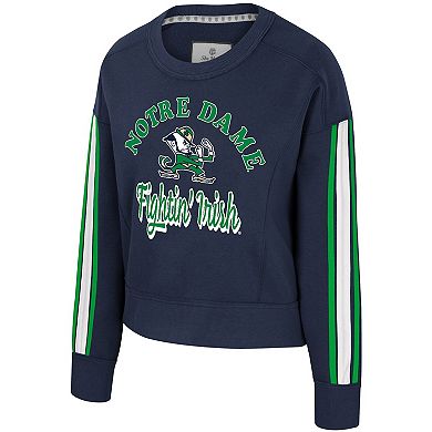 Women's Colosseum Navy Notre Dame Fighting Irish Honeymoon Sweatshirt