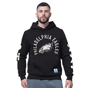 Men's Starter Black Philadelphia Eagles Handoff Fleece Hoodie Sweatshirt