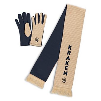Women's WEAR by Erin Andrews Seattle Kraken Tonal Microcheck Scarf & Glove Set