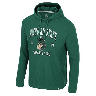 Men's Colosseum Green Michigan State Spartans Simoleans Washed Hoodie