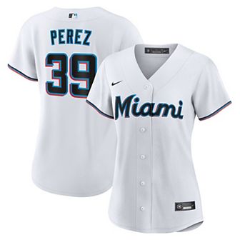 Women's Nike Eury Perez White Miami Marlins Home Replica Jersey