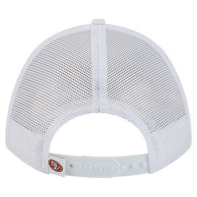 Men's New Era White San Francisco 49ers NFL 9FORTY A-Frame M-Crown Adjustable Trucker Hat