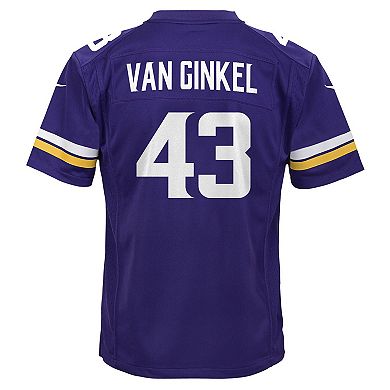 Youth Nike Andrew Van Ginkel Purple Minnesota Vikings Youth