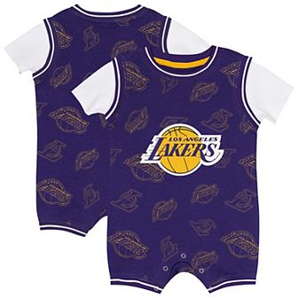 Infant Outerstuff Purple Los Angeles Lakers Logo Mania Romper
