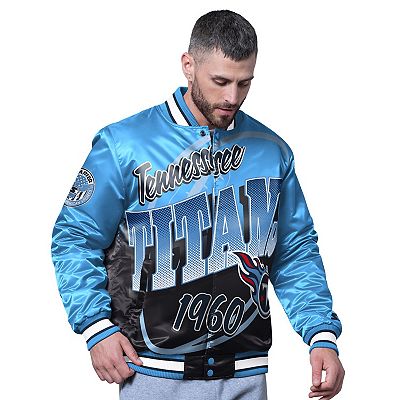 Men's Starter Light Blue Tennessee Titans Pass Rush Varsity Full
