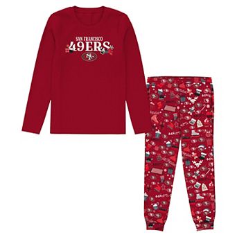 Toddler Outerstuff Scarlet San Francisco 49ers Chestnut Holiday Sleep Set