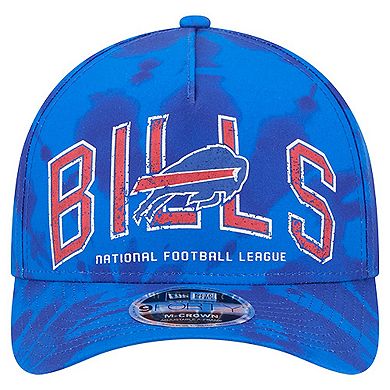 Men's New Era Royal Buffalo Bills Tie Dye Fade 9Forty M-Crown A-Frame Adjustable Hat