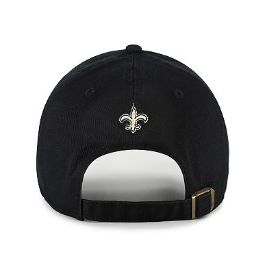 Women's '47 Black New Orleans Saints Zoey Clean Up Adjustable Hat