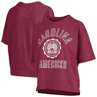 Women's Pressbox Garnet South Carolina Gamecocks Motley Crew Bishop Waist Length Oversized T-Shirt