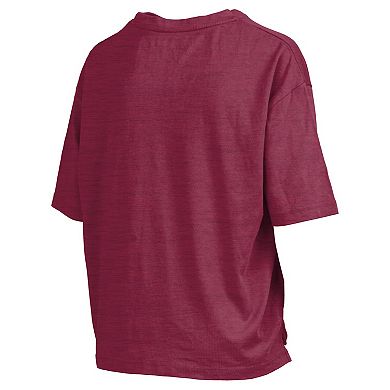 Women's Pressbox Garnet South Carolina Gamecocks Motley Crew Bishop Waist Length Oversized T-Shirt