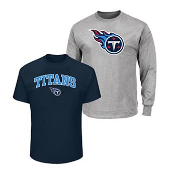 Men's Fanatics Navy/Heather Gray Tennessee Titans Big & Tall 2-Pack T-Shirt Set