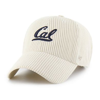 Unisex '47 Cream Cal Bears Luminance Mellow Clean Up Adjustable Hat