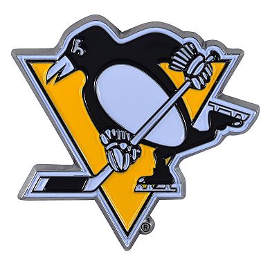 Logo Brands Pittsburgh Penguins Embossed Color Auto Emblem