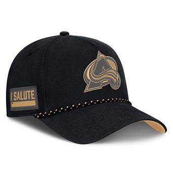 Men's Fanatics Black Colorado Avalanche Military Appreciation Authentic Pro A-Frame Adjustable Hat