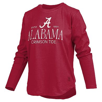 Women's Pressbox Crimson Alabama Crimson Tide Silveron Long Sleeve T-Shirt