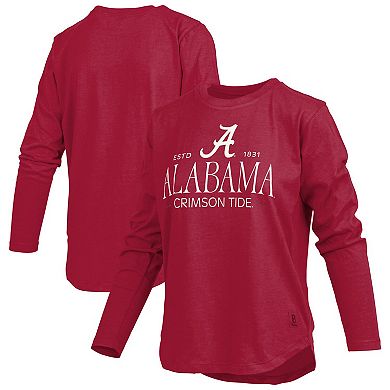 Women's Pressbox Crimson Alabama Crimson Tide Silveron Long Sleeve T-Shirt