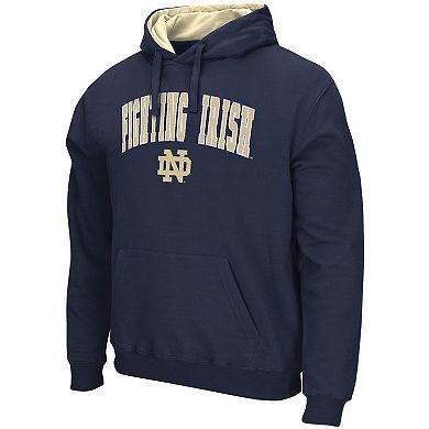 Men's Colosseum Navy Notre Dame Fighting Irish Rally Cry Fleece Hoodie