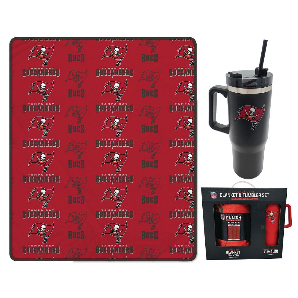 Pegasus Tampa Bay Buccaneers 60" x 70" Logo Blanket and 30oz Stainless ...
