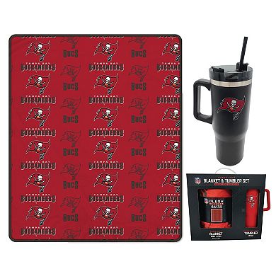 Pegasus Tampa Bay Buccaneers 60" x 70" Logo Blanket and 30oz Stainless Steel Tumbler Combo