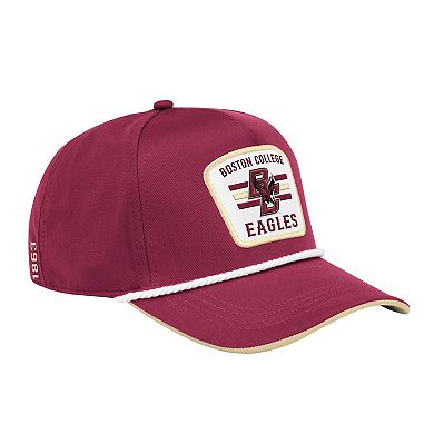 Men's Colosseum Maroon Boston College Eagles Hits the Road Podium Adjustable Hat