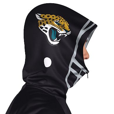 Men's Pro Player Black/Teal Jacksonville Jaguars Helmet Full-Zip Hooded Track Jacket
