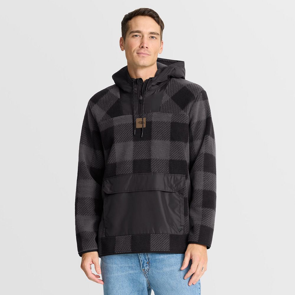 Men's Fanatics Black Baltimore Ravens Elements Plaid Polar Fleece