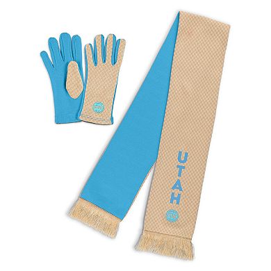 Women's WEAR by Erin Andrews Utah Mammoth Tonal Microcheck Scarf & Glove Set