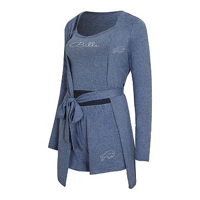 "Women's Concepts Sport Heather Royal Buffalo Bills Rigor Tank, Short & Robe Set"