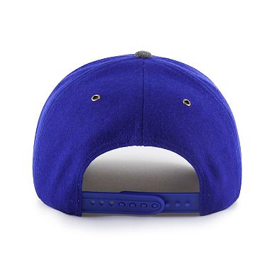 Unisex '47 Royal Kansas Jayhawks Windowpane Plaid Collection Hitch Adjustable Hat