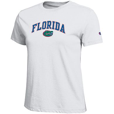 Women's Champion White Florida Gators Arched Over Logo T-Shirt