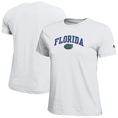 Women's Champion White Florida Gators Arched Over Logo T-Shirt
