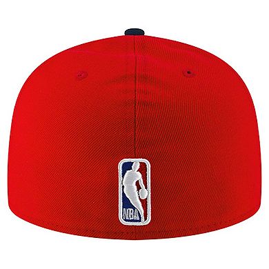 Men's New Era Red LA Clippers Statement Edition Jersey Hook 59Fifty Fitted Hat