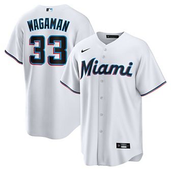 Men's Nike Eric Wagaman White Miami Marlins Home Replica Jersey