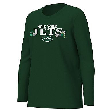 Youth Outerstuff Green New York Jets Chestnut Holiday Sleep Set