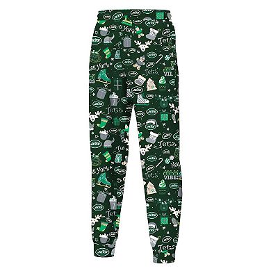 Youth Outerstuff Green New York Jets Chestnut Holiday Sleep Set