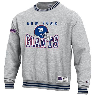 Men's Champion Heather Gray New York Giants Reverse Weave Fleece Sweatshirt