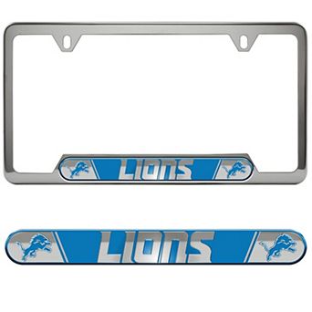 Logo Brands Detroit Lions Embossed License Plate Frame