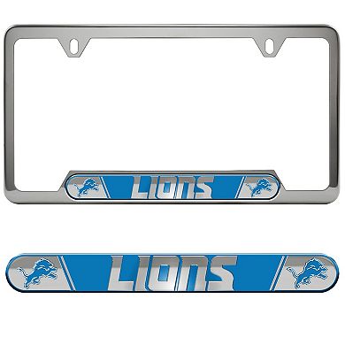 Logo Brands Detroit Lions Embossed License Plate Frame