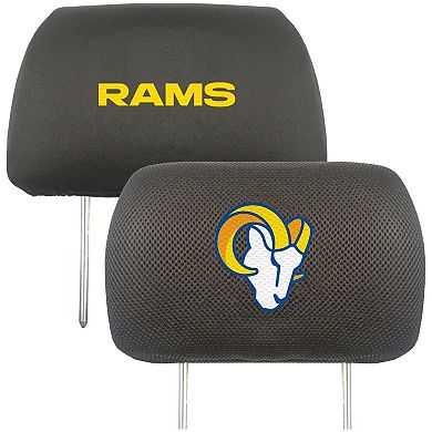 Logo Brands Los Angeles Rams Car Head Rest Cover