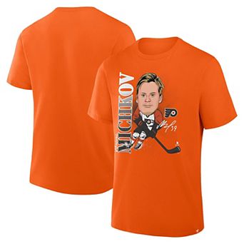 Men's Fanatics Matvei Michkov Orange Philadelphia Flyers Caricature Player T-Shirt