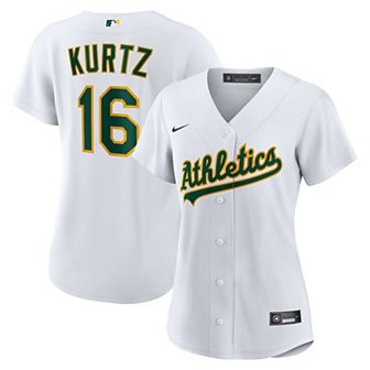 Women's Nike Nick Kurtz White Athletics Home Replica Player Jersey