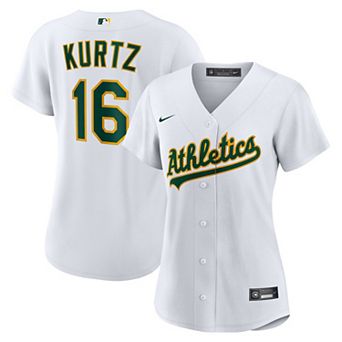 Women's Nike Nick Kurtz White Athletics Home Replica Player Jersey