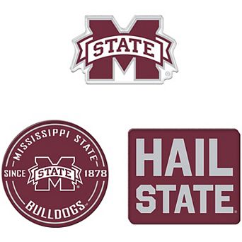 WinCraft Mississippi State Bulldogs 3-Pack Premium Fridge Magnet Set