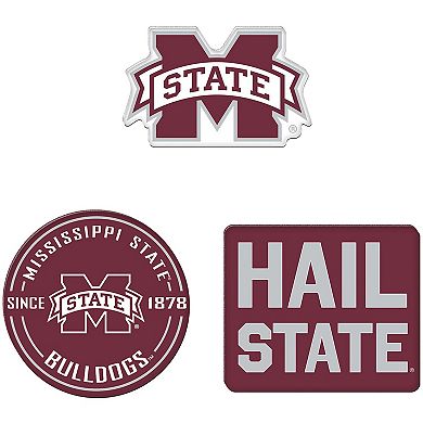 WinCraft Mississippi State Bulldogs 3-Pack Premium Fridge Magnet Set