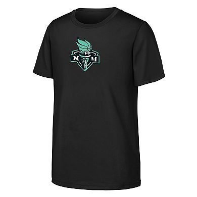Youth Outerstuff Black New York Liberty Primary Logo T-Shirt