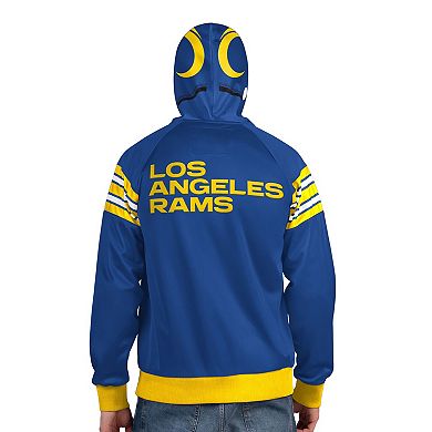 Men's Pro Player Royal/Gold Los Angeles Rams Helmet Full-Zip Hooded Track Jacket