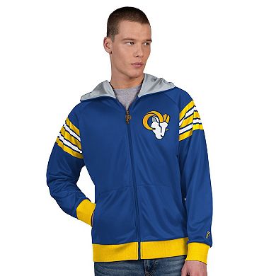 Men's Pro Player Royal/Gold Los Angeles Rams Helmet Full-Zip Hooded Track Jacket