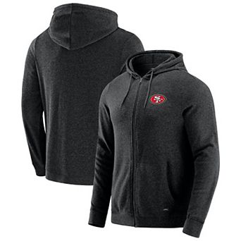 Men's J. Palmer Dark Heather Gray San Francisco 49ers Players Lounge Tri-Blend Full-Zip Hoodie